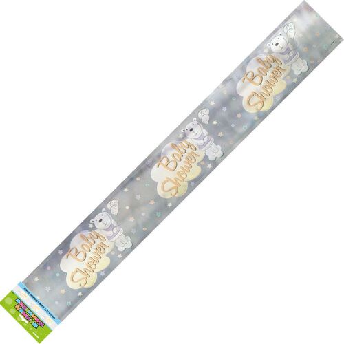 Baby Shower Bear Foil Banner 12ft
