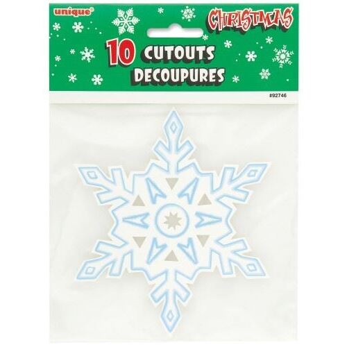 10 Mini Snowflake Cutouts