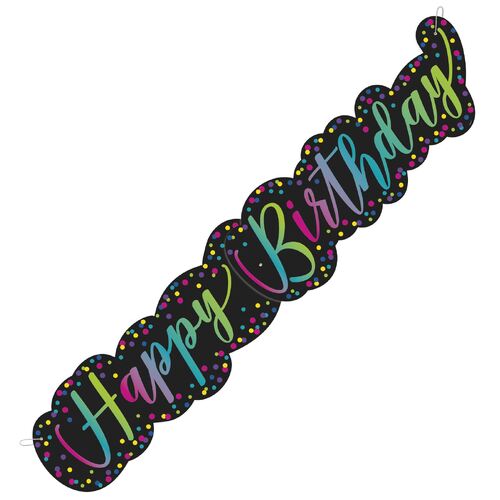 Script Dots Happy Birthday Giant Banner