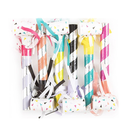 Fringed Party Blowouts Assorted 6 Pk