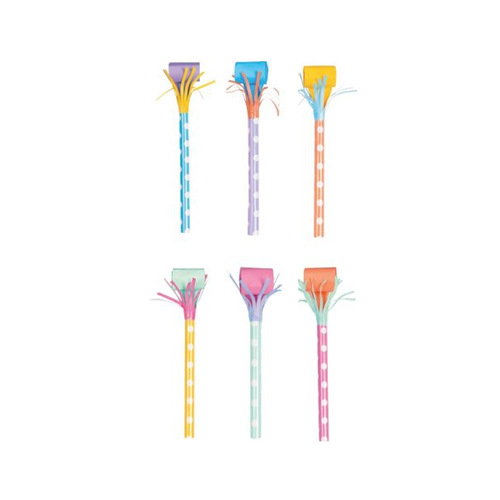 Bright Fringed Blowouts - Assorted Colours 6 Pack