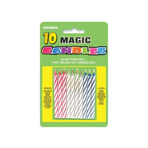 10 Magic Spiral Candles - Multi