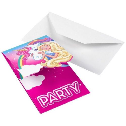 Barbie Dreamtopia Invitations 8 Pack