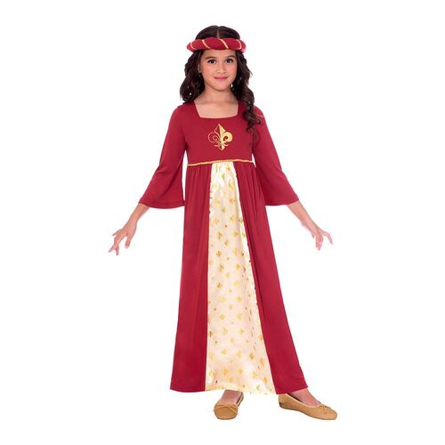 Costume Tudor Princess Red Girls 6-8 Years