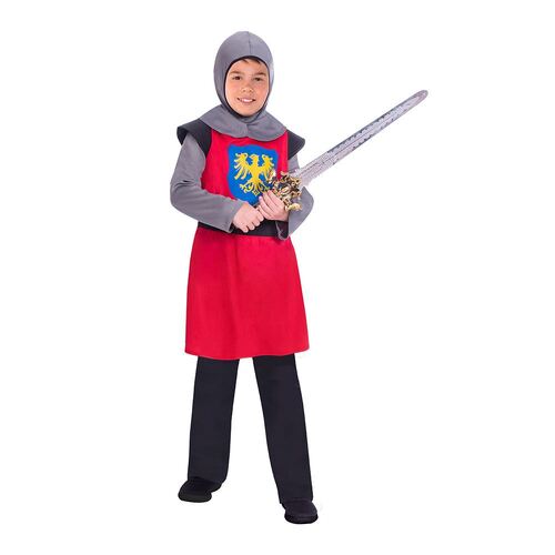 Costume Medieval Knight Red Boys 6-8 Years