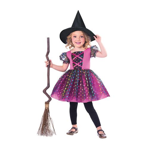 Costume Rainbow Witch Girls 7-8 Years