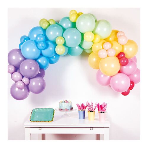 Balloon Garland Kit Rainbow Pastel with Balloons
