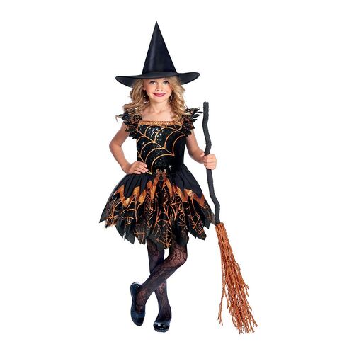 Costume Spooky Spider Witch Girls 3-4 Years