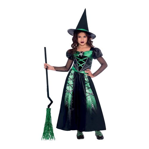 Costume Spider Witch Girls 4-6 Years