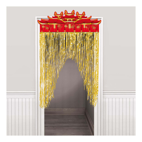 Chinese New Year Door Curtain Hot Stamped