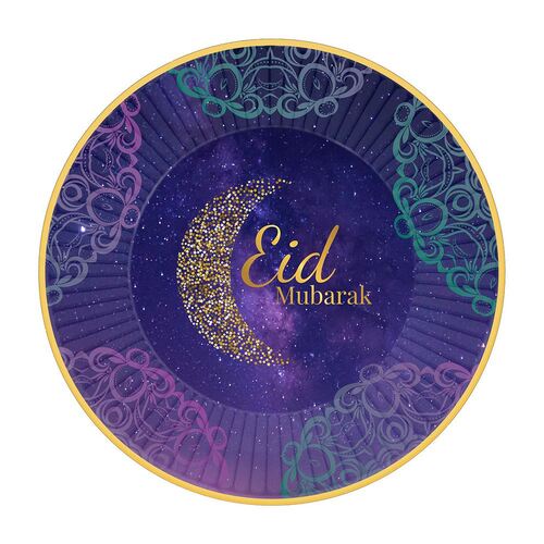 Opulent Eid Paper Plates 23cm 8 Pack