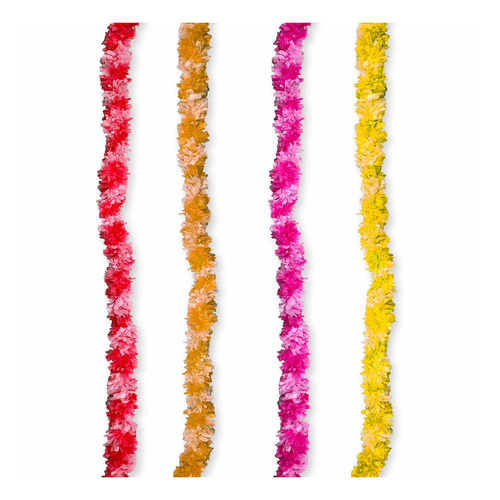 Diwali Garland Leis Assorted Colours 1.5m 4 Pack
