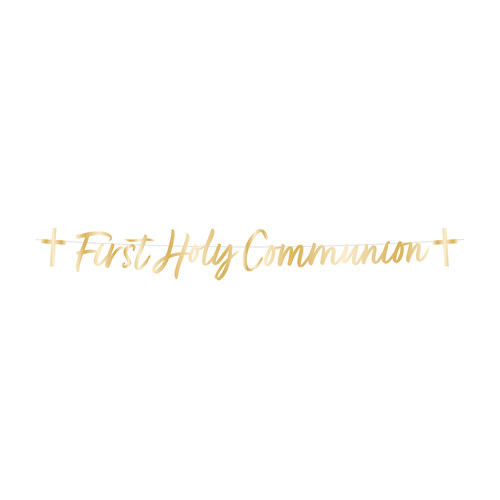Botanical Celebration First Holy Communion Letter Banner