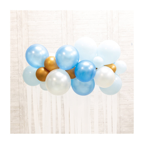 Botanical Celebration Blue Balloon Garland Backdrop Kit