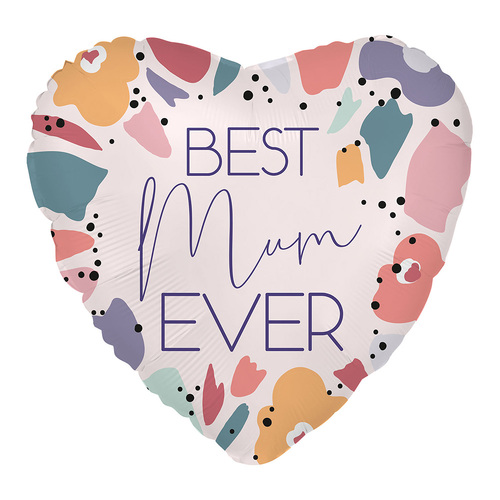 45cm Standard Best Mum Ever Modern Foil Balloon