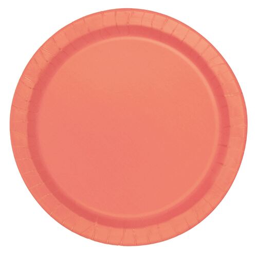 Coral Paper Plates 17cm 20 Pack 