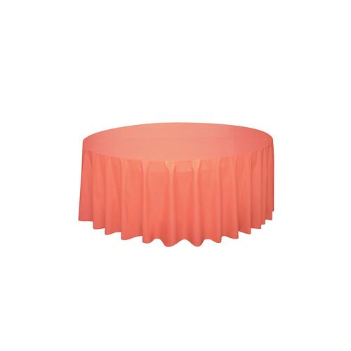 Coral  Plastic Tablecover Round 