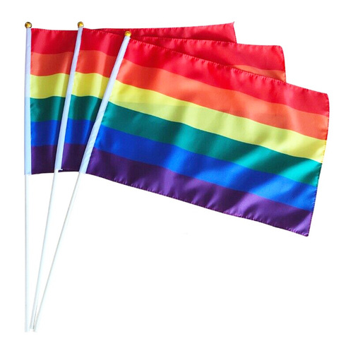 Rainbow Flag 10cx15cm 8 Pack