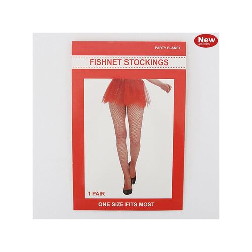 Fishnet Tights Red