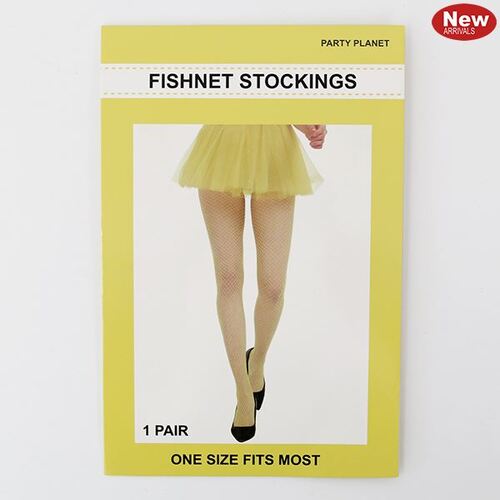 Yellow Fishnet Stockings 