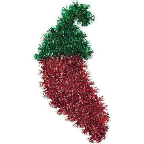 Tinsel Chilli Pepper Hanging Decoration (37cm x 11cm)