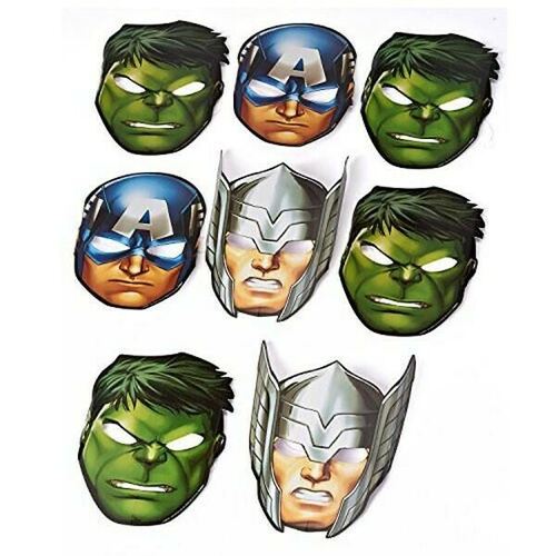 Avengers Masks Cardboard 8 Pack