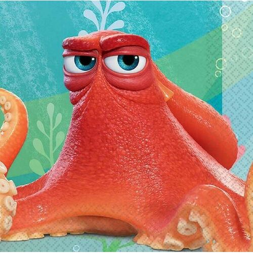  Finding Dory Beverage Napkins 25cm x 25cm 2 Ply Pack Of 16 
