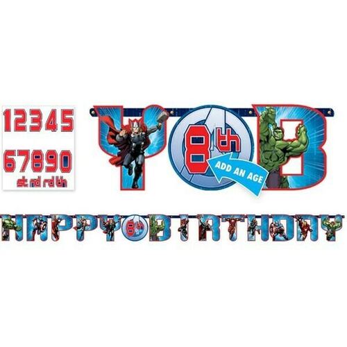 Avengers Jumbo Add On Age Banner (3.2m Long x 25.4cm)