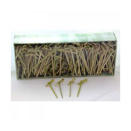 Bamboo Curly Pick Skewer Natural 6cm 250 Pack