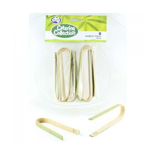 Tongs Bamboo 10cm 8 Pack