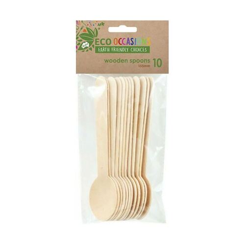 Wooden Spoons 155mm 10 Pack