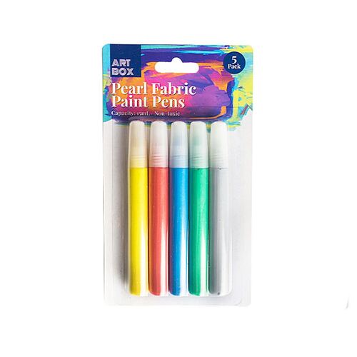 Pearl Fabric Paint Pens Pk5