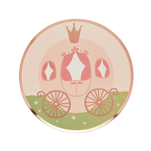 Little Princess Carriage Paper Plates NPC 23cm 8 Pack
