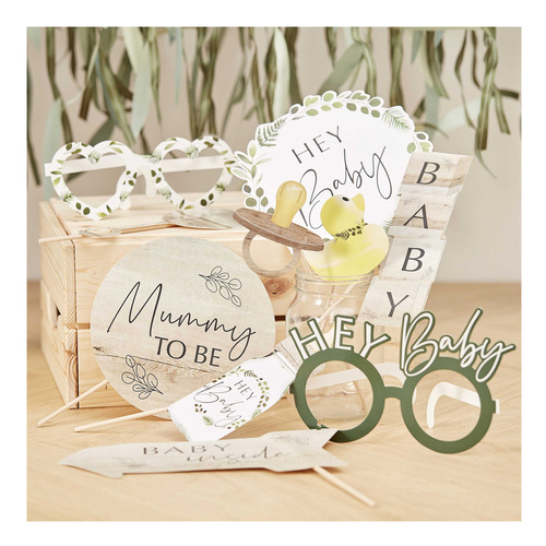 Botanical Baby Botanical Baby Shower Photo Booth Props 10 Pack