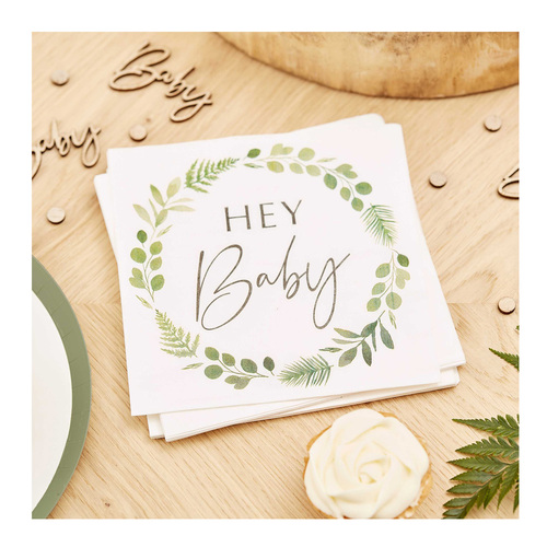 Botanical Baby Hey Baby Botanical Napkins 16 Pack