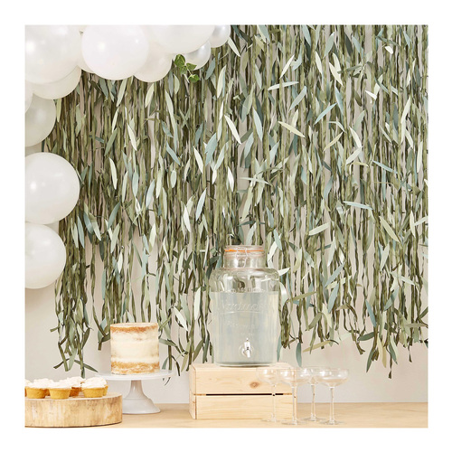 Botanical Baby Leaf Ribbon Backdrop