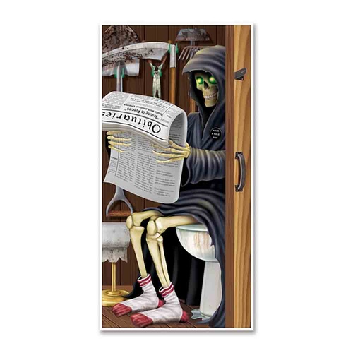 Beistle Grim Reaper Restroom Door Cover