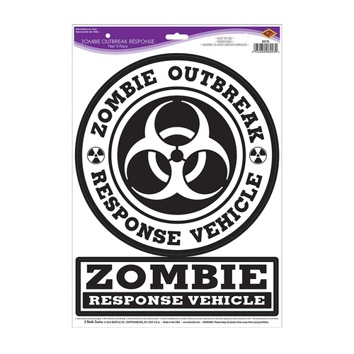 Beistle Zombie Outbreak Response Peel 'N Place