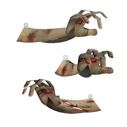 Beistle 3-D Zombie Hands 4 Pack