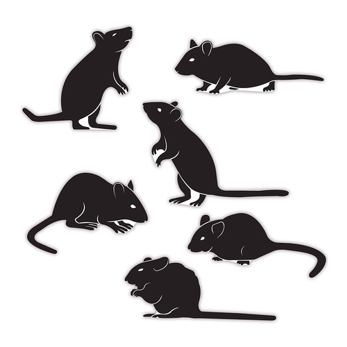 Beistle Mice Silhouettes 6 Pack