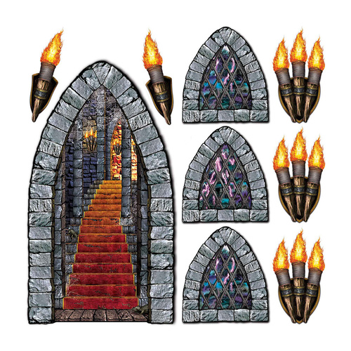 Beistle Stairway, Window & Torch Props 9 Pack
