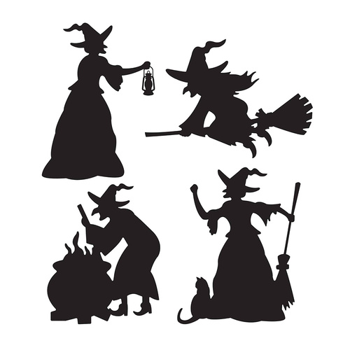 Beistle Witch Silhouettes 4 Pack