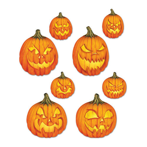 Beistle Scary Jack-O-Lantern Cutouts 4 Pack