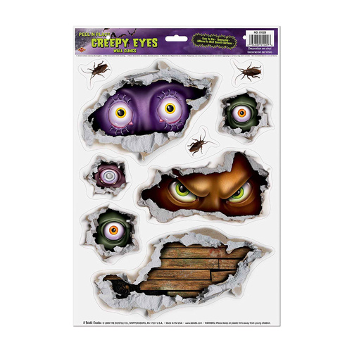 Beistle Creepy Eyes Peel 'N Place 9 Pack