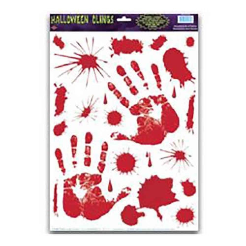 Beistle Window Clings Bloody Hands
