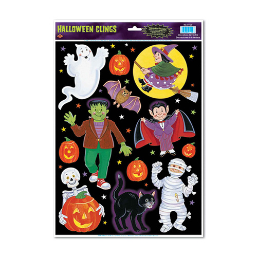 Beistle Halloween Character Clings 12 Pack