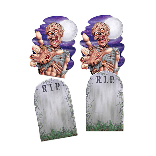 Beistle Jumbo Tombstone & Zombie Cutouts 2 Pack