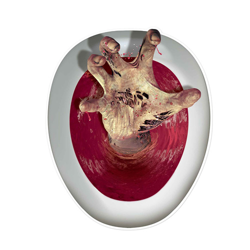Beistle Hand Toilet Topper Peel 'N Place