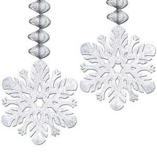 Snowflakes Danglers Hanging Decorations 2 Pack