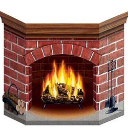 Brick Fireplace Stand Up Prop Decoration
